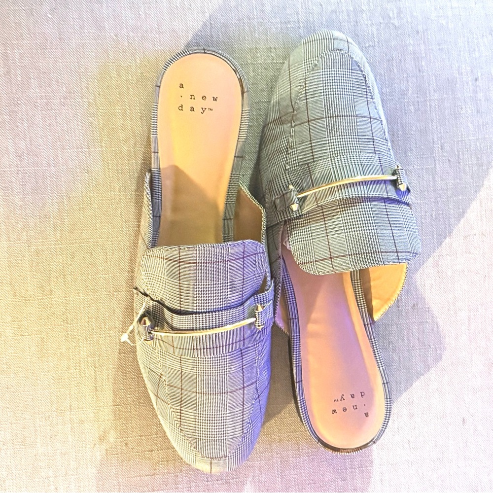 A New Day Gray Plaid Loafers